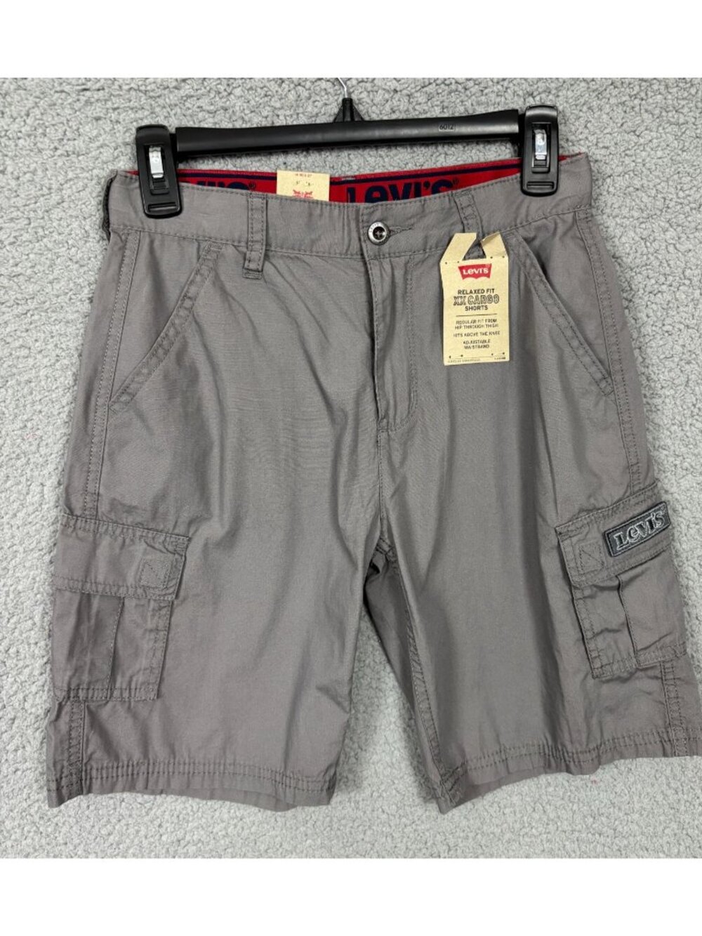 Levi's® Boys' Cargo Shorts  Adjustable Waistband - Gray - Size14/27 Regular NWTs